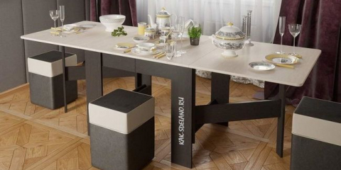 Skládací stůl pro malé kuchyně: druhy a pravidla volby